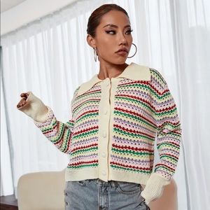 Stripped Colorful Cardigan